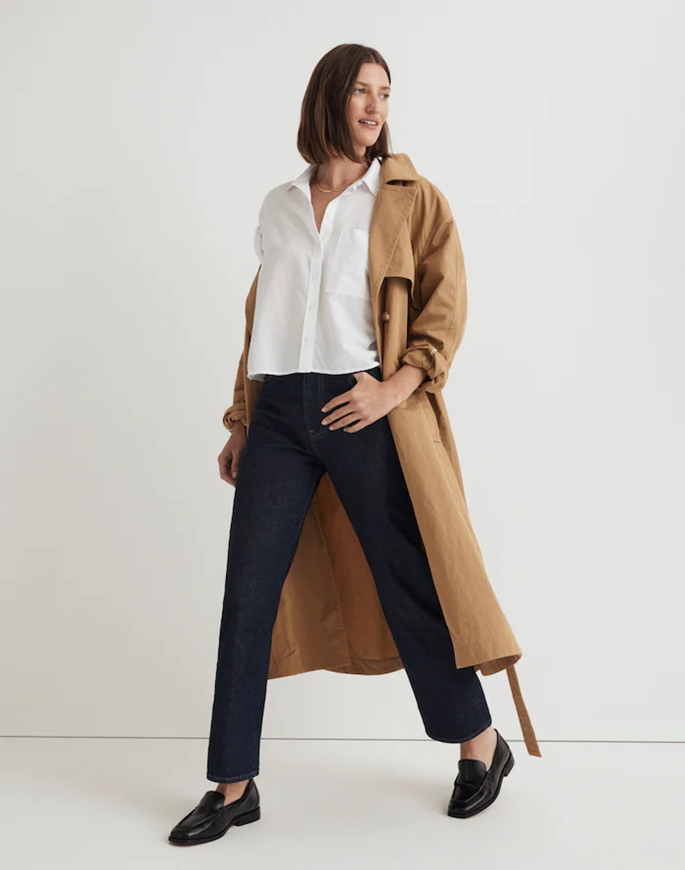 Madewell Cropped Utility Button-Up Shirt S